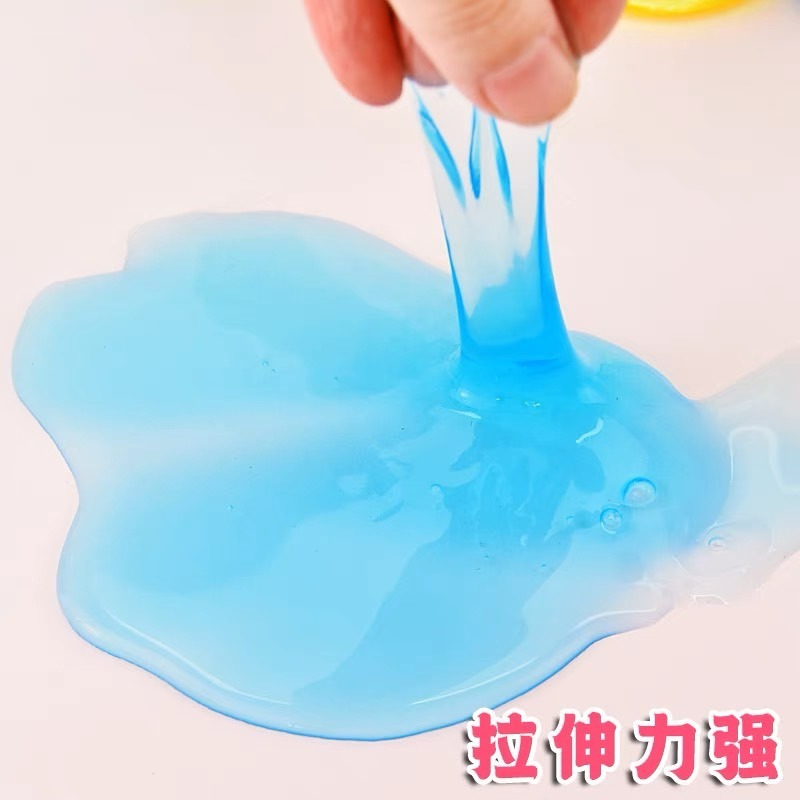 甜梅假水 奶茶假水 史萊姆 透明起泡膠 舒壓玩具 不沾手 水晶泥 解壓玩具 水晶泥土 商檢合格-細節圖5