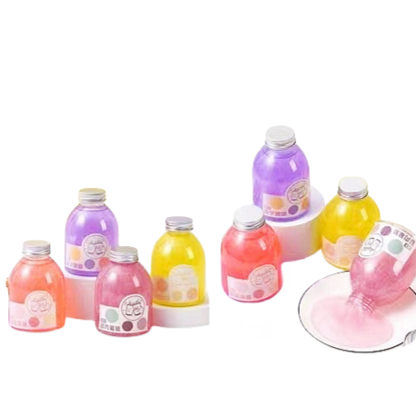 甜梅假水 奶茶假水 史萊姆 透明起泡膠 舒壓玩具 不沾手 水晶泥 解壓玩具 水晶泥土 商檢合格-細節圖6