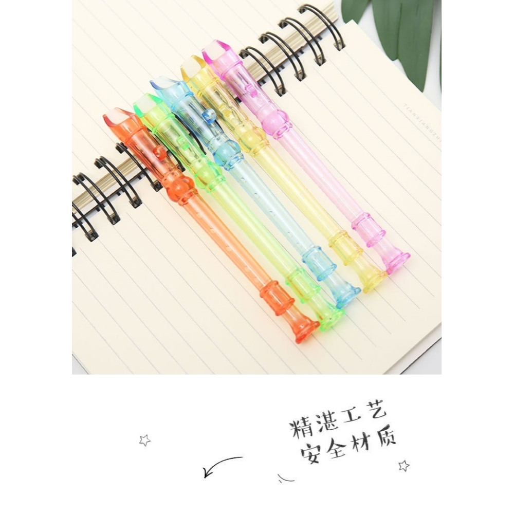 六孔豎笛 透明笛子 迷你笛子 音樂玩具 樂器玩具 吹奏音樂玩具 懷舊玩具-細節圖3