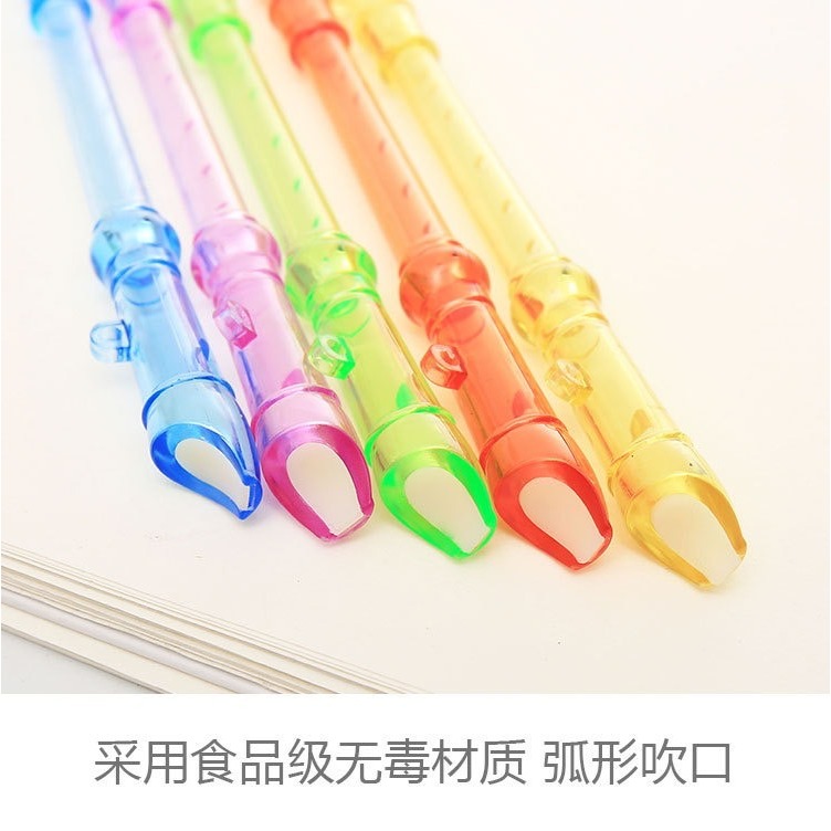 六孔豎笛 透明笛子 迷你笛子 音樂玩具 樂器玩具 吹奏音樂玩具 懷舊玩具-細節圖5