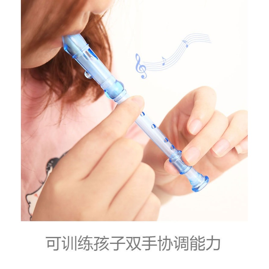 六孔豎笛 透明笛子 迷你笛子 音樂玩具 樂器玩具 吹奏音樂玩具 懷舊玩具-細節圖6