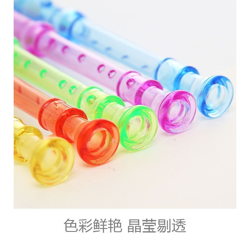 六孔豎笛 透明笛子 迷你笛子 音樂玩具 樂器玩具 吹奏音樂玩具 懷舊玩具-細節圖7