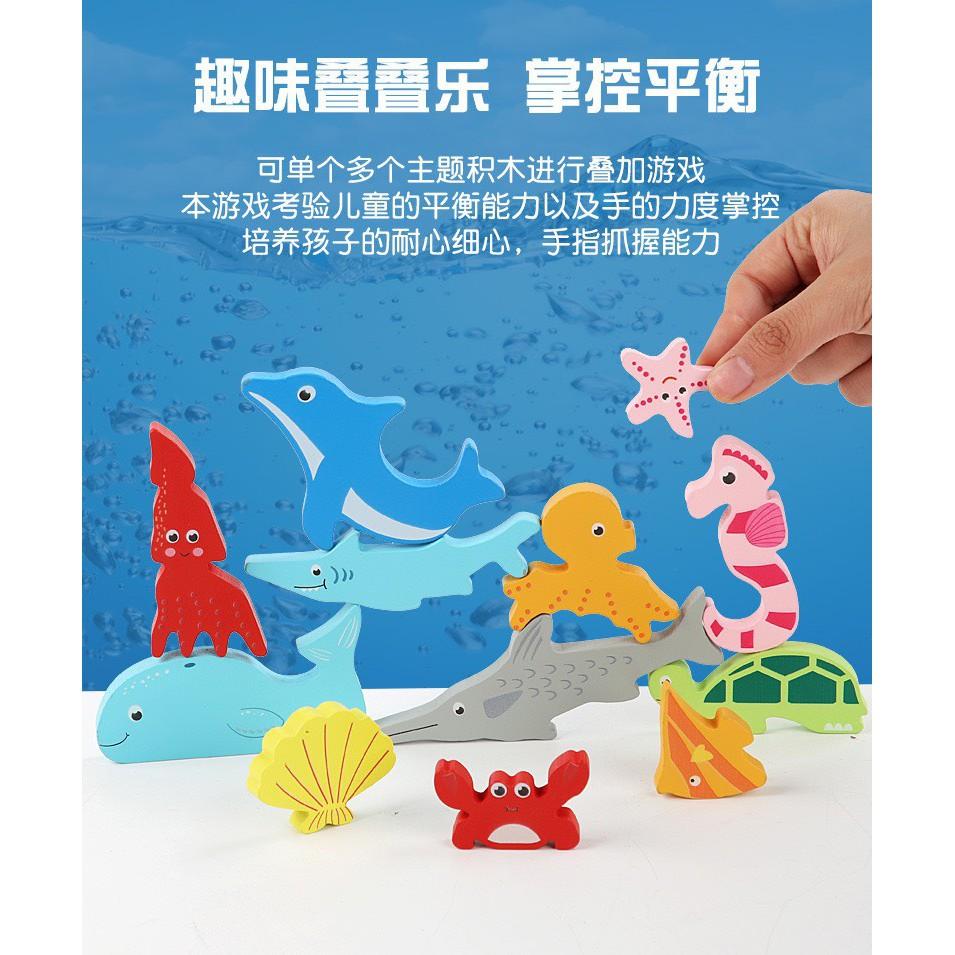 木製拼圖 卡通動物立體拼圖 疊疊樂 桌遊 手抓板拼圖 恐龍動物交通蔬果 益智早教 親子遊戲-細節圖3