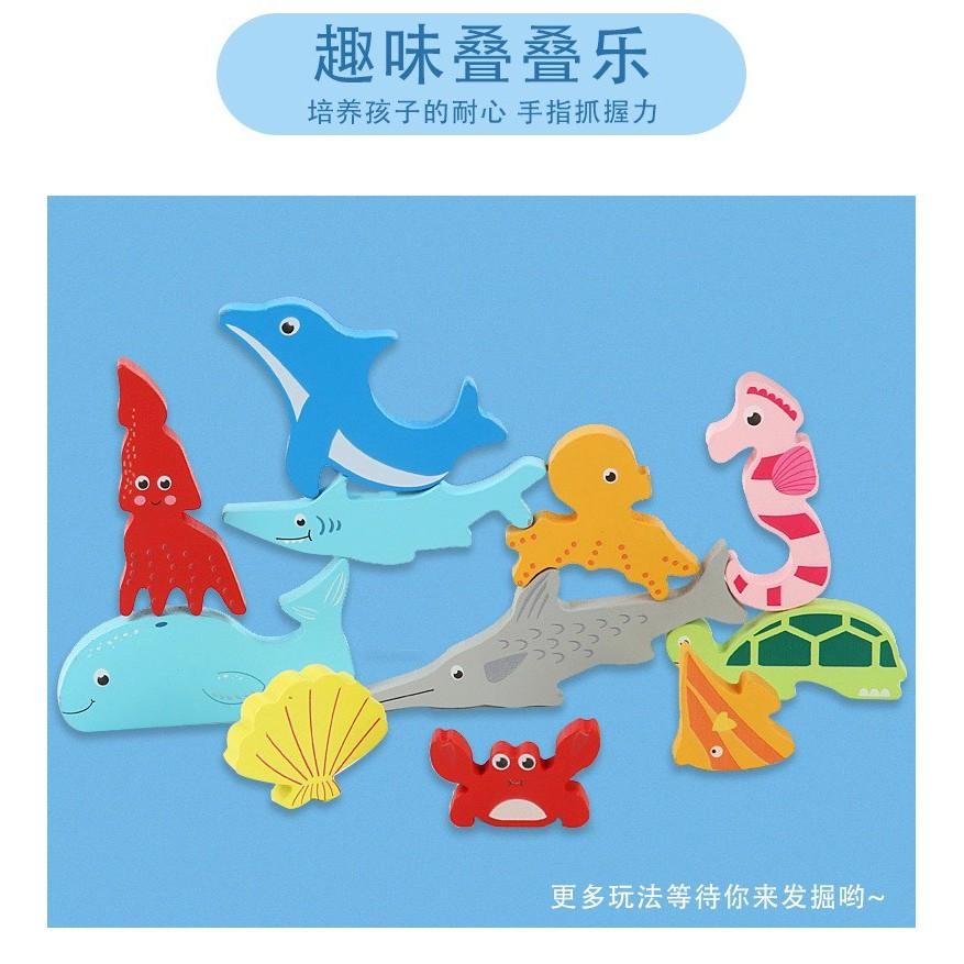 木製拼圖 卡通動物立體拼圖 疊疊樂 桌遊 手抓板拼圖 恐龍動物交通蔬果 益智早教 親子遊戲-細節圖8