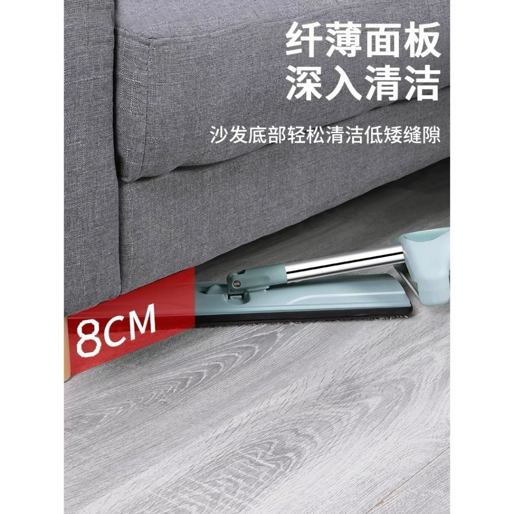 免手洗平板拖把 懶人平板拖把 拖把魔術師 自擠水拖把 平板拖把 自擠水拖把 乾溼兩用 免沾手拖把 乾溼兩用除塵吸水-細節圖2