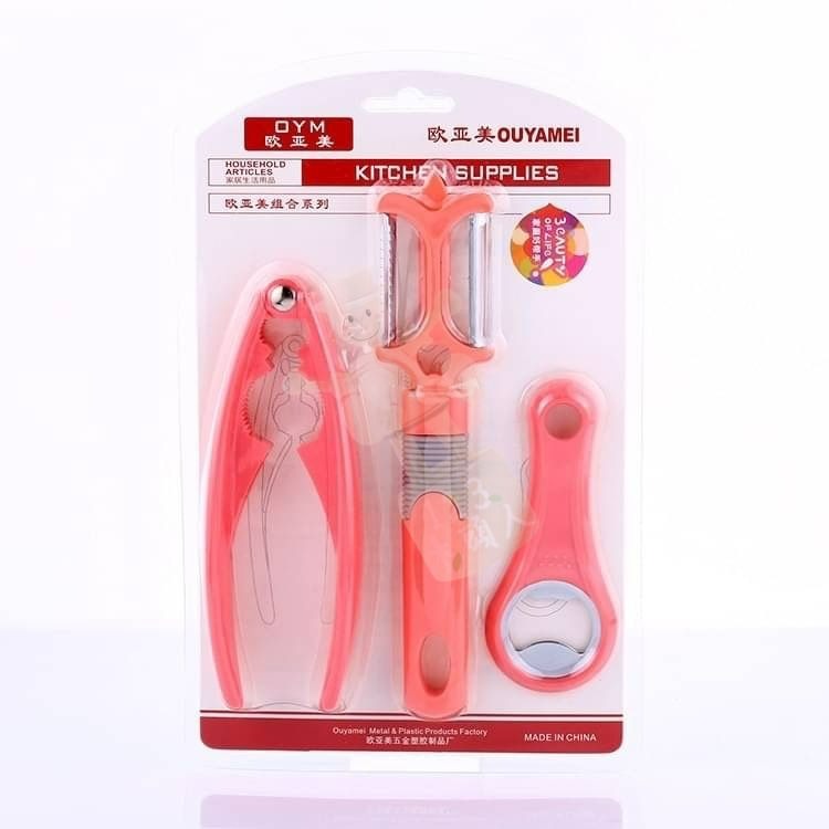 開瓶器 削皮器 核桃夾 廚房好用物三件套 削皮刀 核桃夾子 鉗子神器  開罐器 啤酒開瓶器-細節圖7