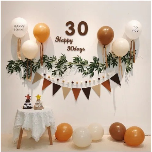 收涎佈置 氣球佈置 滿月佈置 彌月 4個月 寶寶寫真 道具 裝飾 可愛 背景牆 派對 生日 收涎套組 收涎佈置氣球-細節圖2