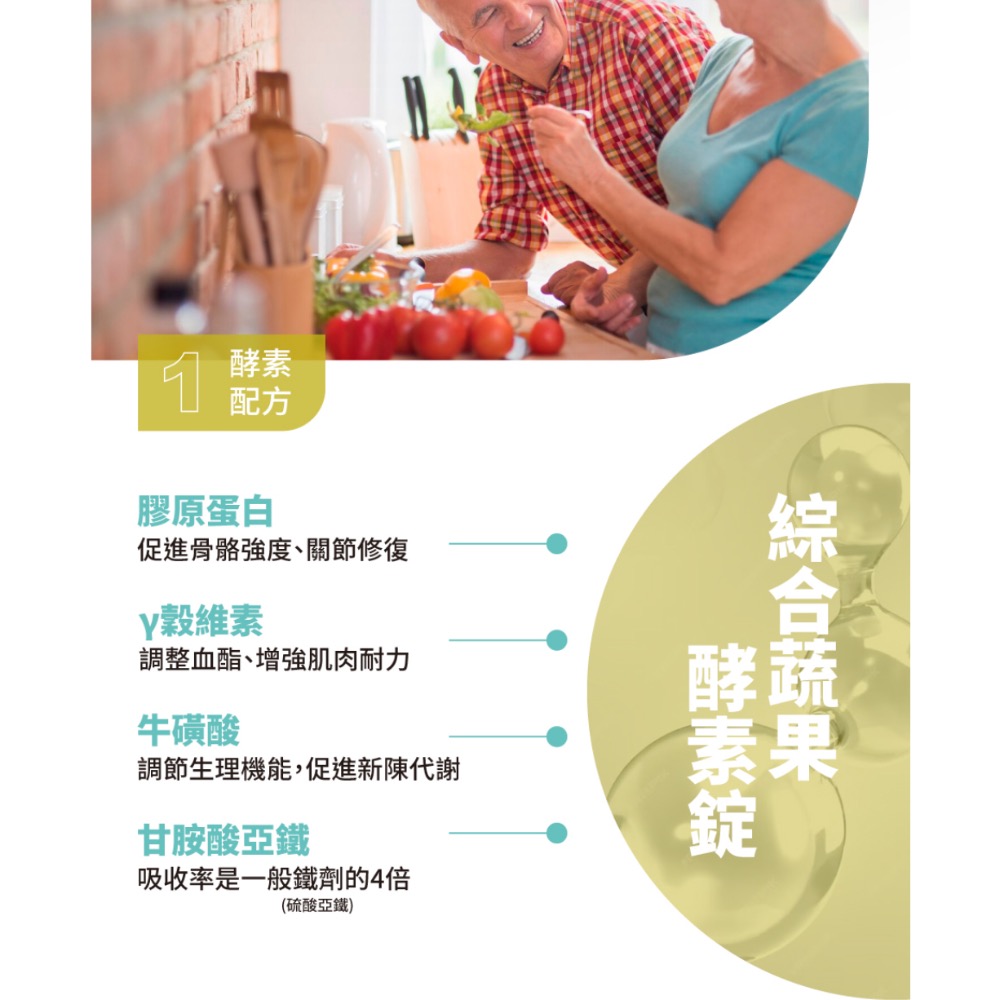 內在保養｜每日均衡補給源一包4種配方｜補鈣+鎖鈣、美妍膠囊、葉黃素、蔬果酵素錠（B群/綜合維生素）-細節圖5