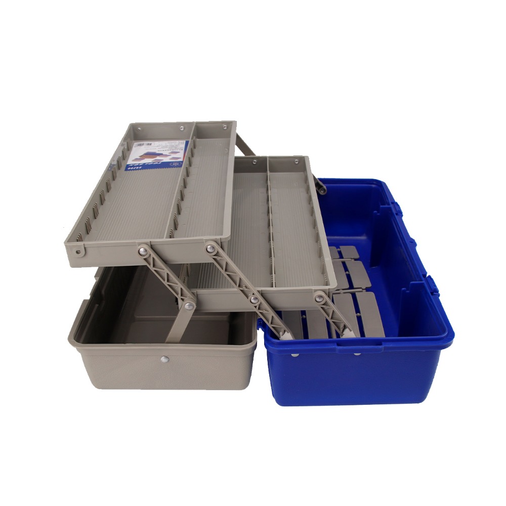 工具箱 收納箱 42*20*18cm B420 QiCai 工程 盒子 分類 零件 雙層 臺灣製造 現貨-細節圖2