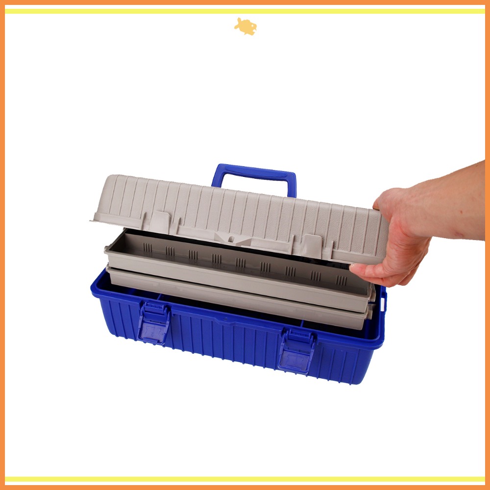 工具箱 收納箱 42*20*18cm B420 QiCai 工程 盒子 分類 零件 雙層 臺灣製造 現貨-細節圖7