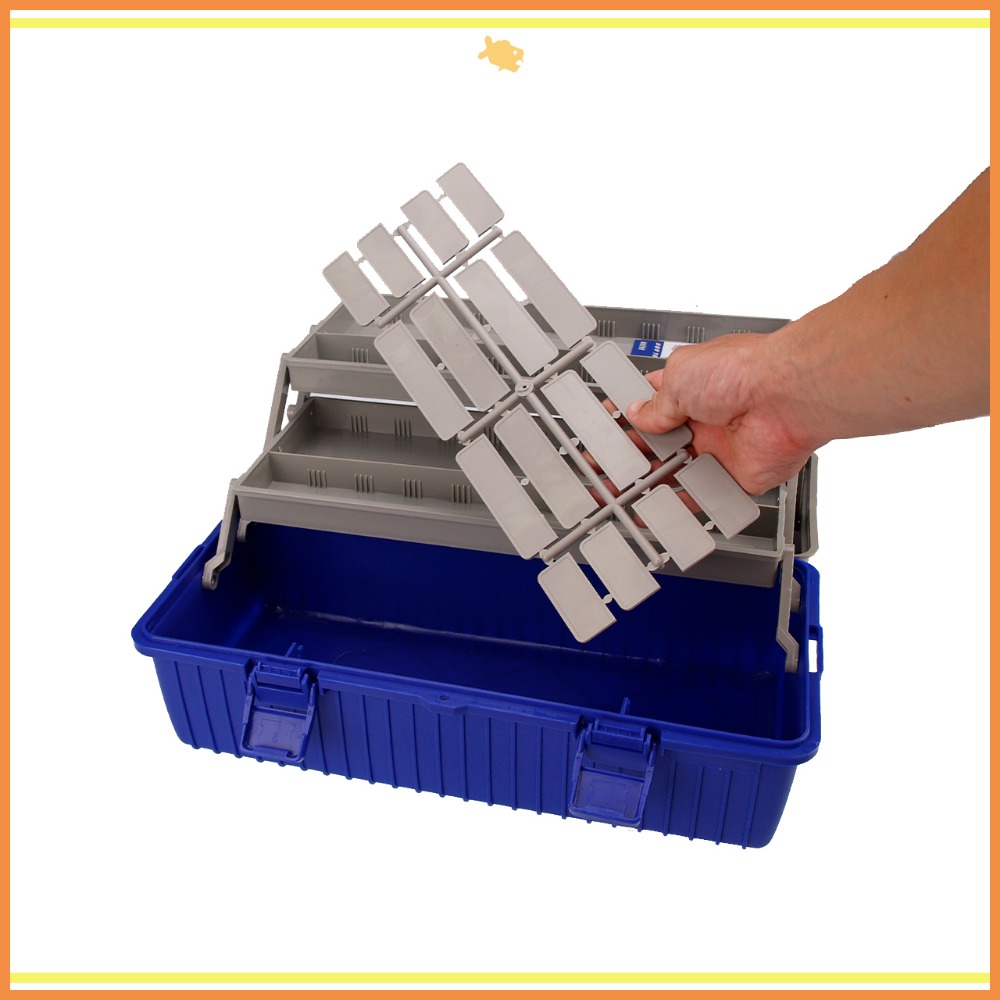 工具箱 收納箱 42*20*18cm B420 QiCai 工程 盒子 分類 零件 雙層 臺灣製造 現貨-細節圖8