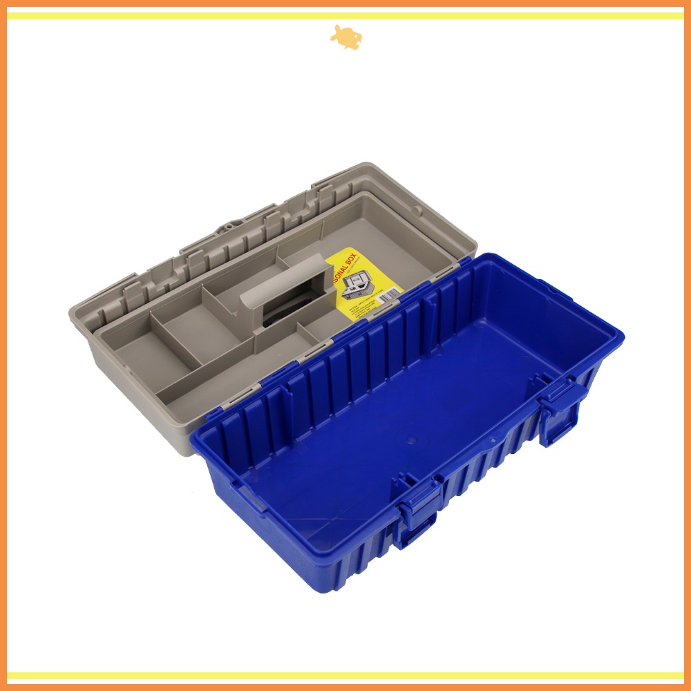 塑膠工具箱 42*20*18cm B421 QiCai 收納 工程 盒子 分類 單層 臺灣製造 現貨-細節圖4