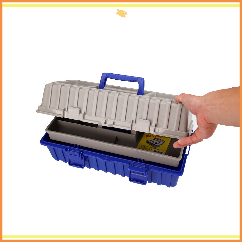 塑膠工具箱 42*20*18cm B421 QiCai 收納 工程 盒子 分類 單層 臺灣製造 現貨-細節圖8