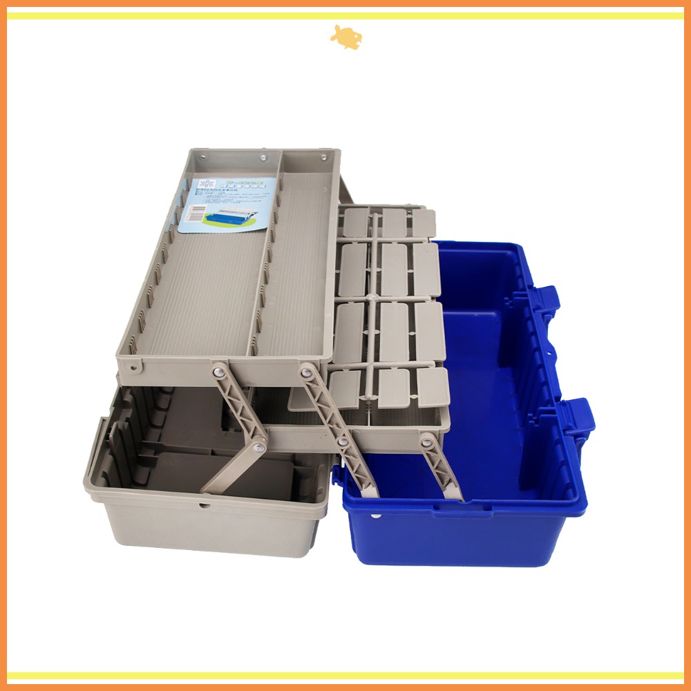 工具箱 收納箱 42*20*18cm B422 QiCai 工程 盒子 分類 零件 雙層 臺灣製造 現貨-細節圖3