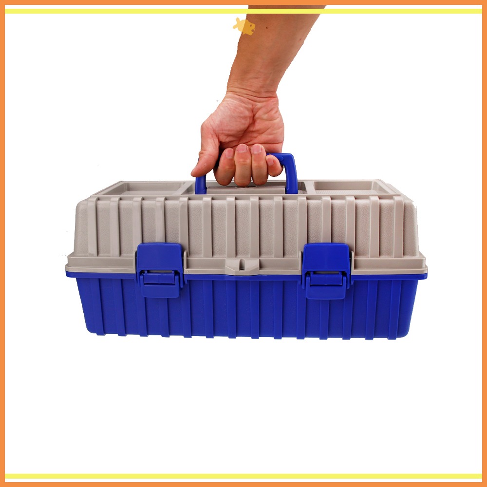 工具箱 收納箱 42*20*18cm B422 QiCai 工程 盒子 分類 零件 雙層 臺灣製造 現貨-細節圖6