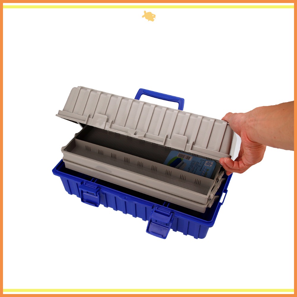 工具箱 收納箱 42*20*18cm B422 QiCai 工程 盒子 分類 零件 雙層 臺灣製造 現貨-細節圖7