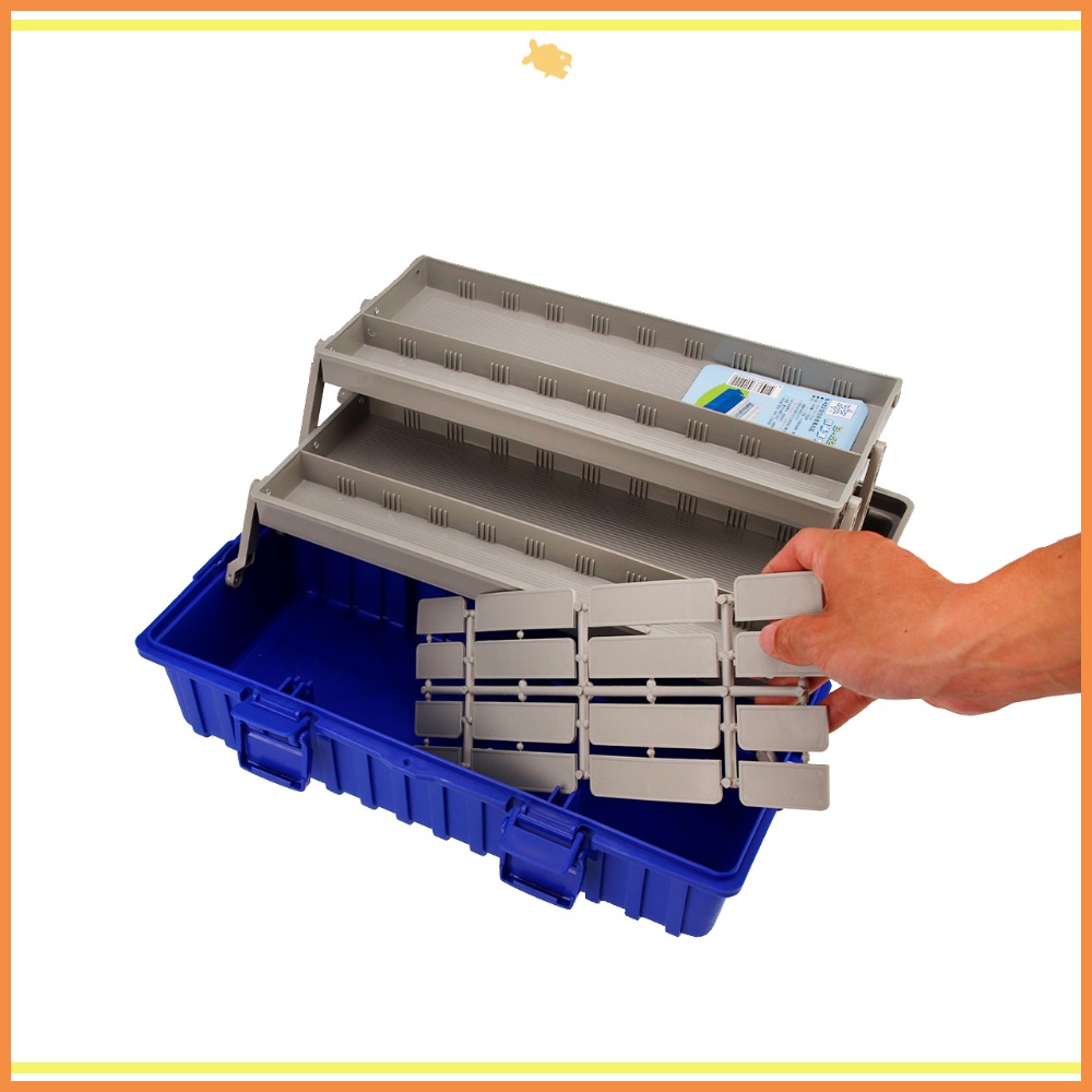 工具箱 收納箱 42*20*18cm B422 QiCai 工程 盒子 分類 零件 雙層 臺灣製造 現貨-細節圖8