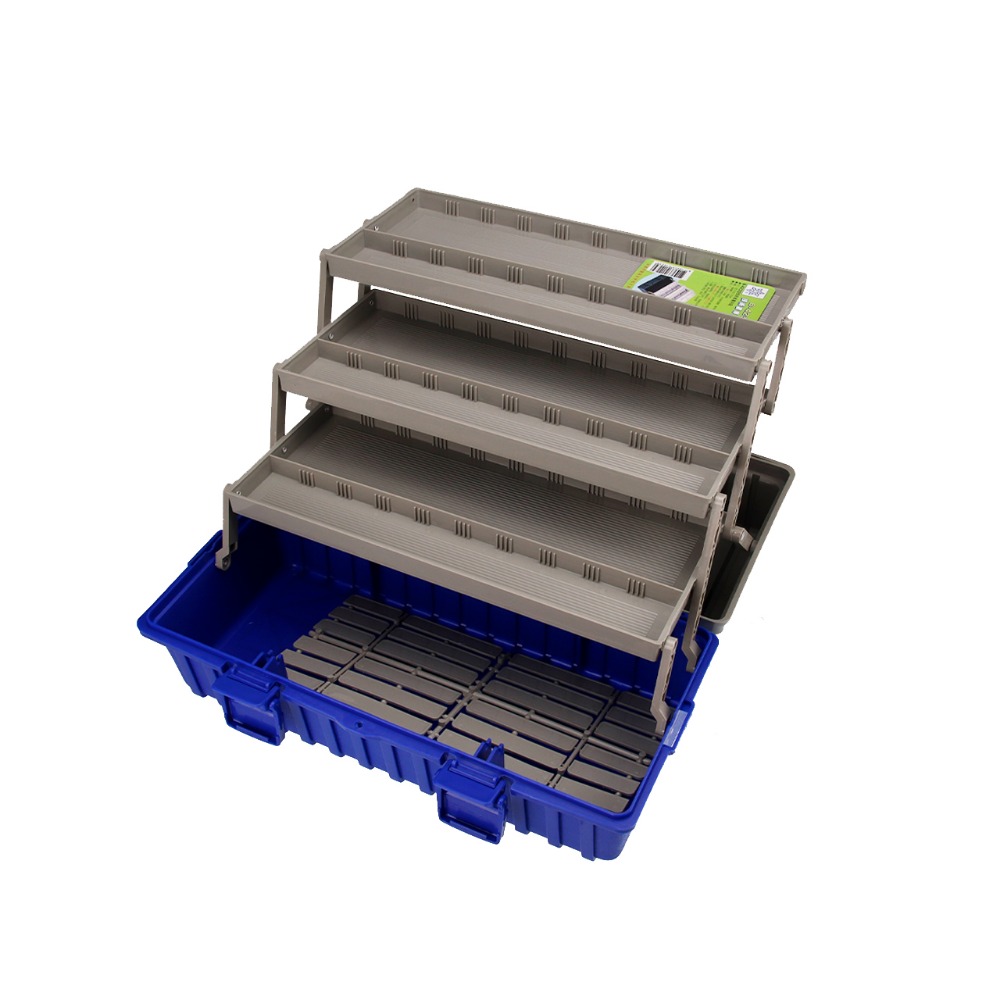 工具箱 收納箱 42*20*18cm B423 QiCai 工程 盒子 分類 零件 三層 臺灣製造 現貨-細節圖2