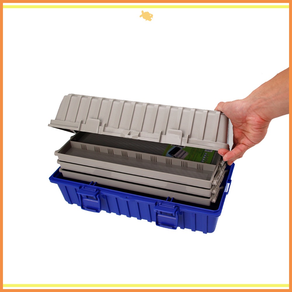 工具箱 收納箱 42*20*18cm B423 QiCai 工程 盒子 分類 零件 三層 臺灣製造 現貨-細節圖7