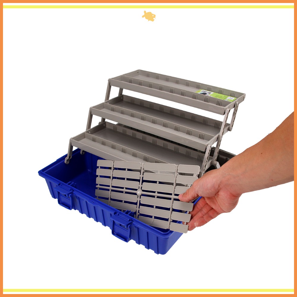 工具箱 收納箱 42*20*18cm B423 QiCai 工程 盒子 分類 零件 三層 臺灣製造 現貨-細節圖8