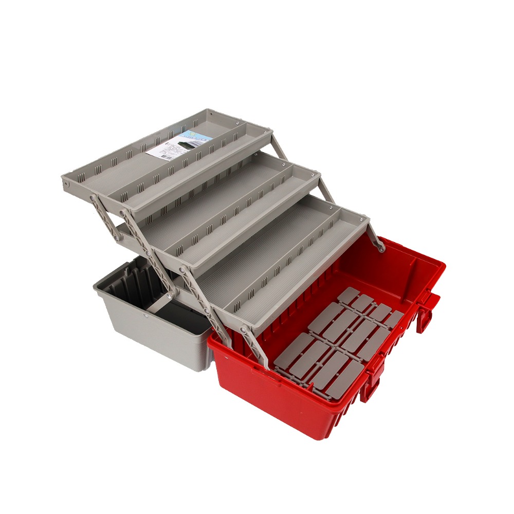 工具箱 收納箱 43*23*20.5cm B433 QiCai 工程 盒子 零件 三層 分類 大號 臺灣製造 現貨-細節圖2