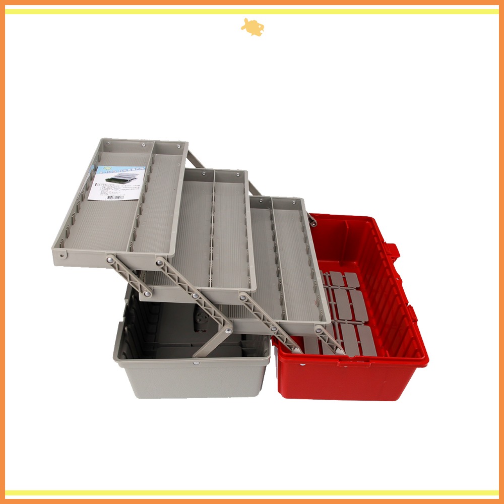 工具箱 收納箱 43*23*20.5cm B433 QiCai 工程 盒子 零件 三層 分類 大號 臺灣製造 現貨-細節圖3