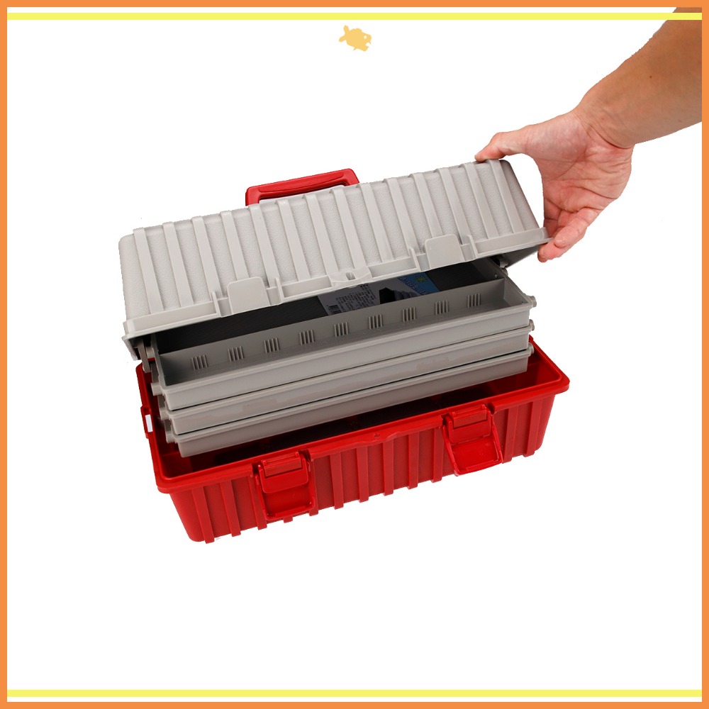 工具箱 收納箱 43*23*20.5cm B433 QiCai 工程 盒子 零件 三層 分類 大號 臺灣製造 現貨-細節圖7