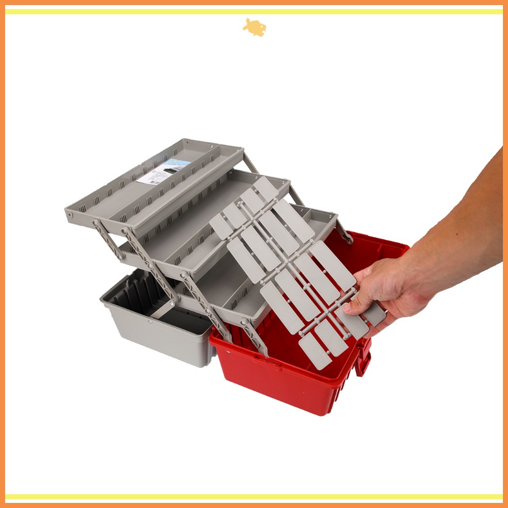 工具箱 收納箱 43*23*20.5cm B433 QiCai 工程 盒子 零件 三層 分類 大號 臺灣製造 現貨-細節圖8