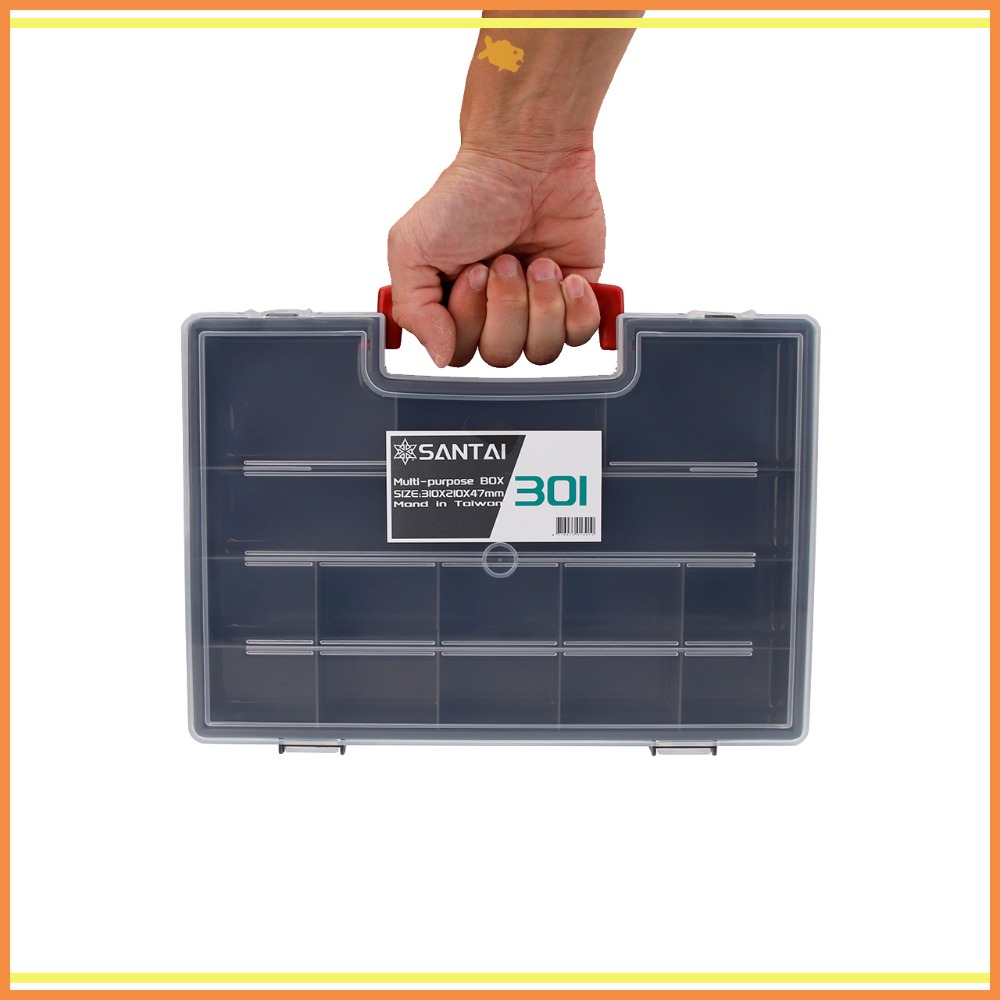 收納盒 分類盒 31*21*4.7cm S301 QiCai  盒子 零件 分類 小東西 儲物 臺灣製造 現貨-細節圖4