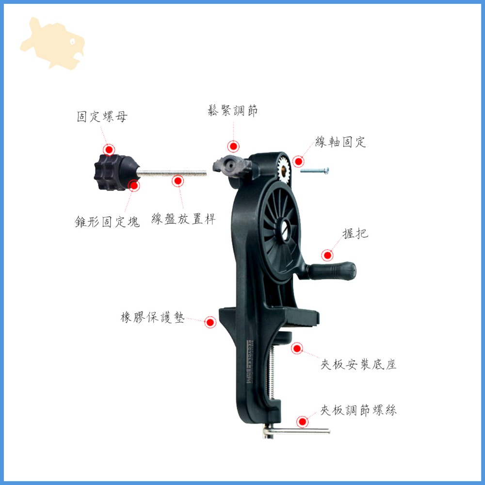 上線器 退線器 纏線器 柒采釣具 捲線器 紡車輪 小烏龜 釣魚 釣具-細節圖5