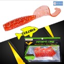 捲尾蛆 1.2g 4.5cm 12入 柒采釣具 軟餌 路亞 軟蟲 假餌 鉛頭鉤 何氏棘魞 釣魚-規格圖6