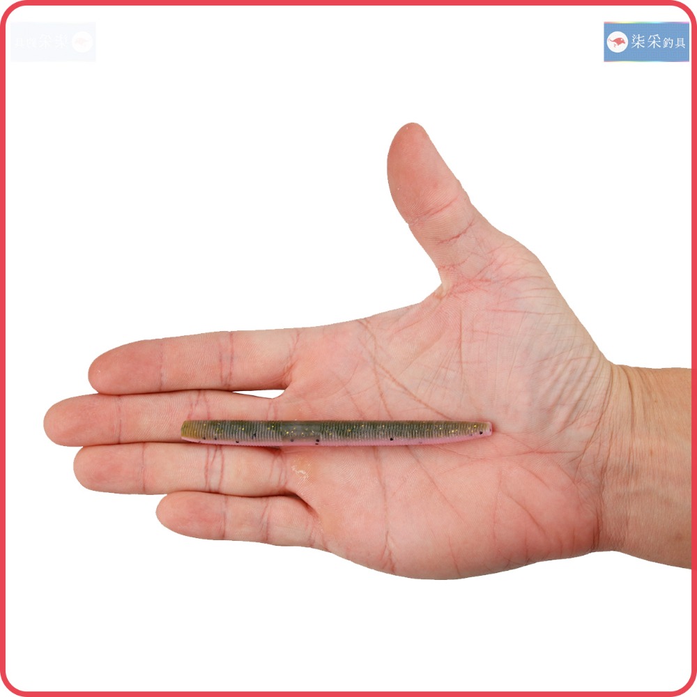 雙色 棒蟲 軟餌 6.5g 10.0cm 8入 柒采釣具 軟蟲 路亞 wacky 路亞餌 麵條蟲 假餌 鱸魚-細節圖4