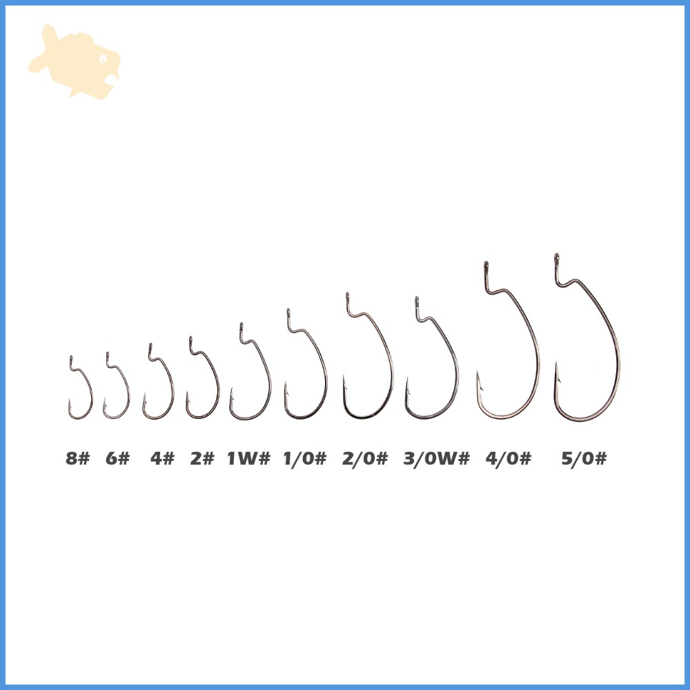 寬腹 曲柄鉤 8~5/0# 11~20入 柒采釣具 軟餌 路亞 軟蟲 德州釣組 假餌 釣鉤-細節圖2