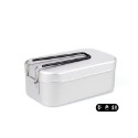 煮飯神器 Qi Cai 便當盒 野營 飯盒 輕量化 露營 登山 本色鋁 陽極黑-規格圖6