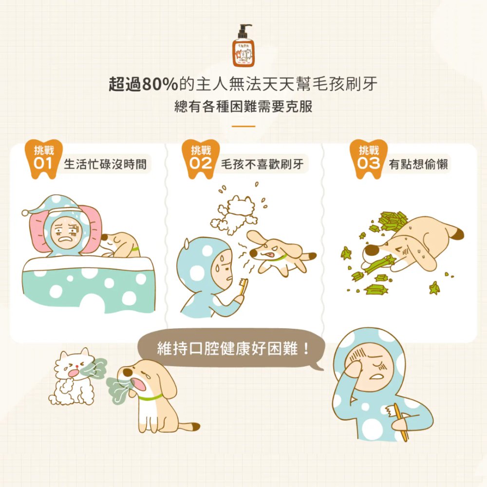 毛起來 MAOUP 得寸淨齒舒口水 395g 喝的潔牙水 寵物漱口水 狗狗貓咪去口臭 食用級配方 台灣製-細節圖2