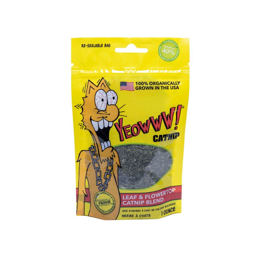 Yeowww! 美國有機貓草【貓咪瘋狂秒嗨】只取花葉 濃郁香氣 貓薄荷 紓壓 貓草包 貓玩具 4g/28g/56g-規格圖6