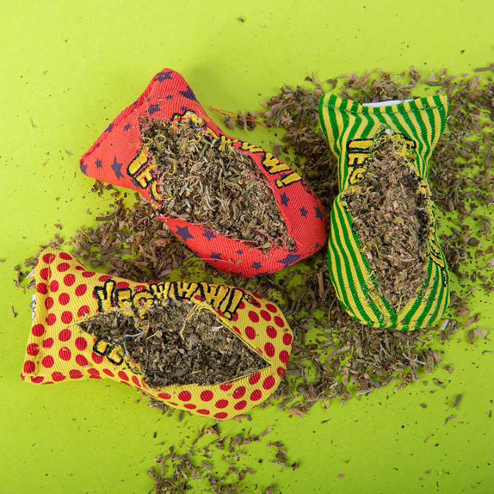 Yeowww! 美國有機貓草 小鮪魚【100%無填充棉花】沙丁魚 貓草包 踢踢包 潔牙 紓壓 寵物玩具-細節圖3