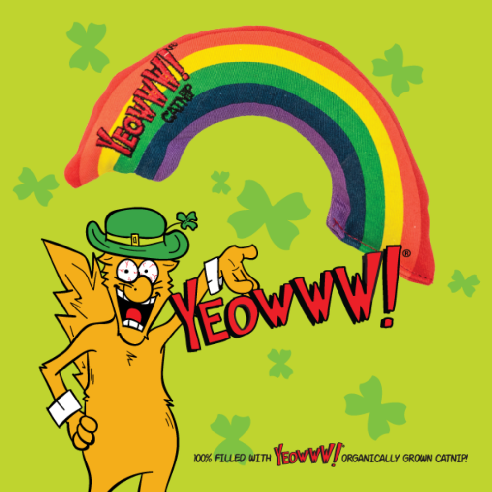 Yeowww! 100%有機貓草玩具【彩虹 Rainbow】美國製造 極致濃郁 無棉花填充 耐咬帆布 紓壓貓玩具 踢踢-細節圖3