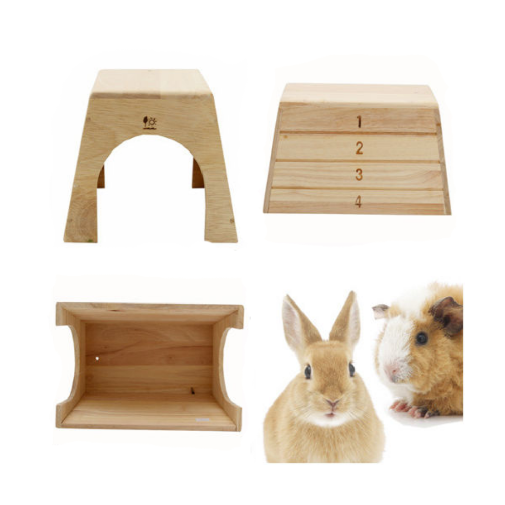 SANKO 日本【跳箱屋 L號】趣味躲避屋 隧道玩具 實木安全材質 兔窩 天竺鼠 刺蝟 適合大體型 H192-細節圖4