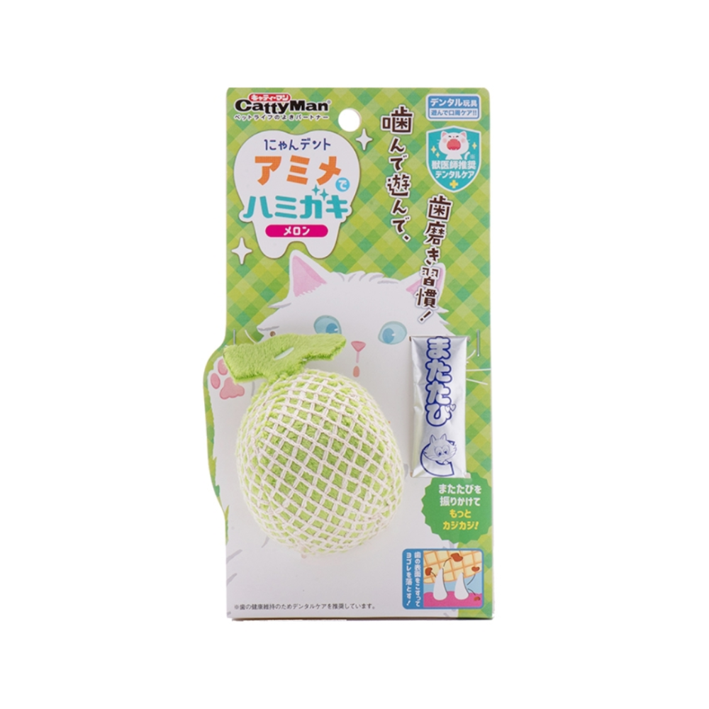 CattyMan 貓用網狀潔牙玩具【附木天蓼粉】貓刷牙 潔牙玩具 炸蝦 哈密瓜 寵物玩具 磨牙玩具 貓草玩具 網織潔牙-規格圖6