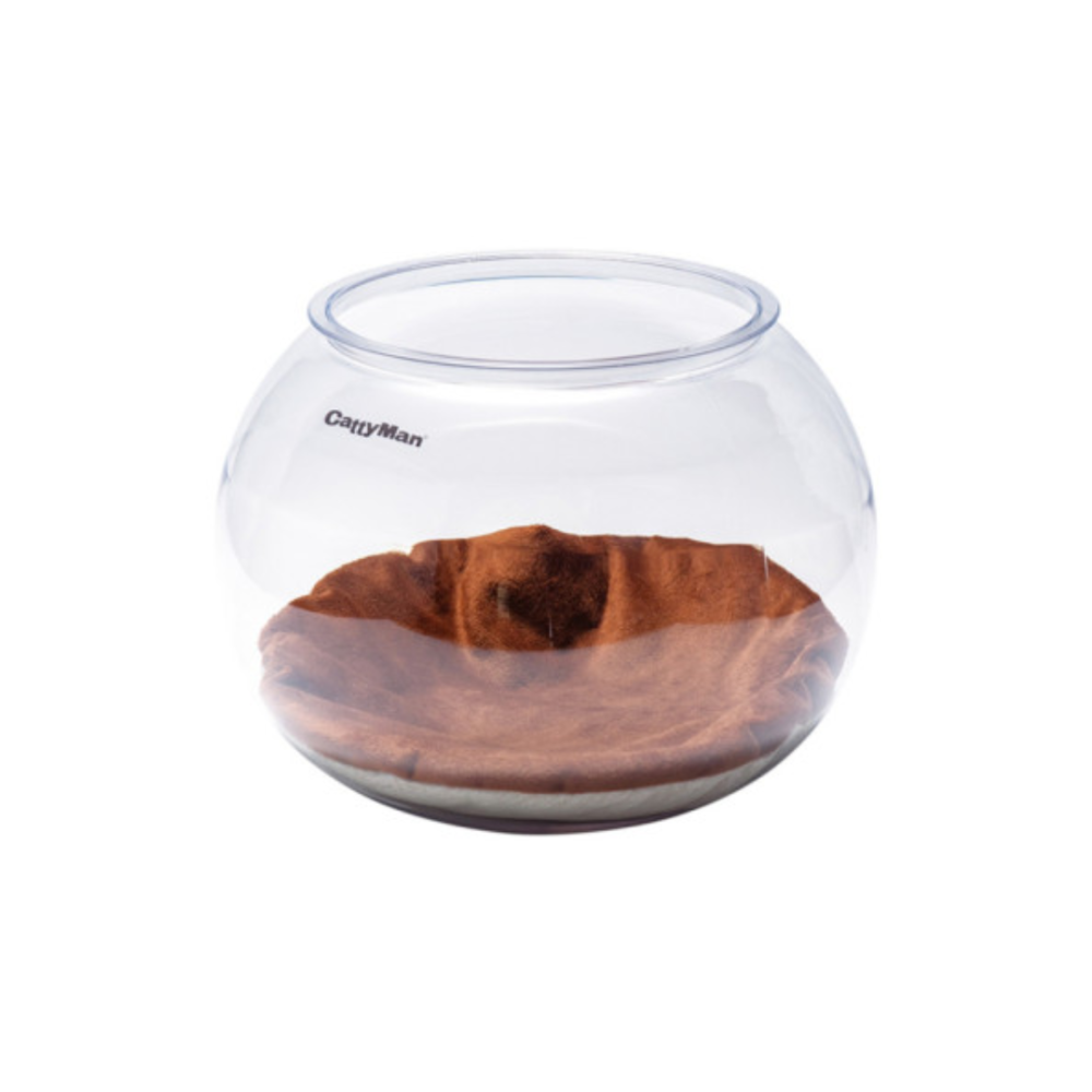 【CattyMan】透明金魚缽貓窩｜360度視角🔥貓咪變液體 金魚缸造型 附雙面墊+遮光簾 療癒肉球看光光 四季通用-細節圖7