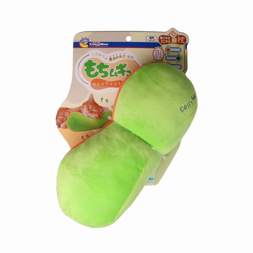 【CattyMan】貓咪專用舒壓饋頭枕 日本麻糬觸感 寵物造型枕 貓枕頭 下巴枕 Y型/花生型 兩款可選-規格圖4