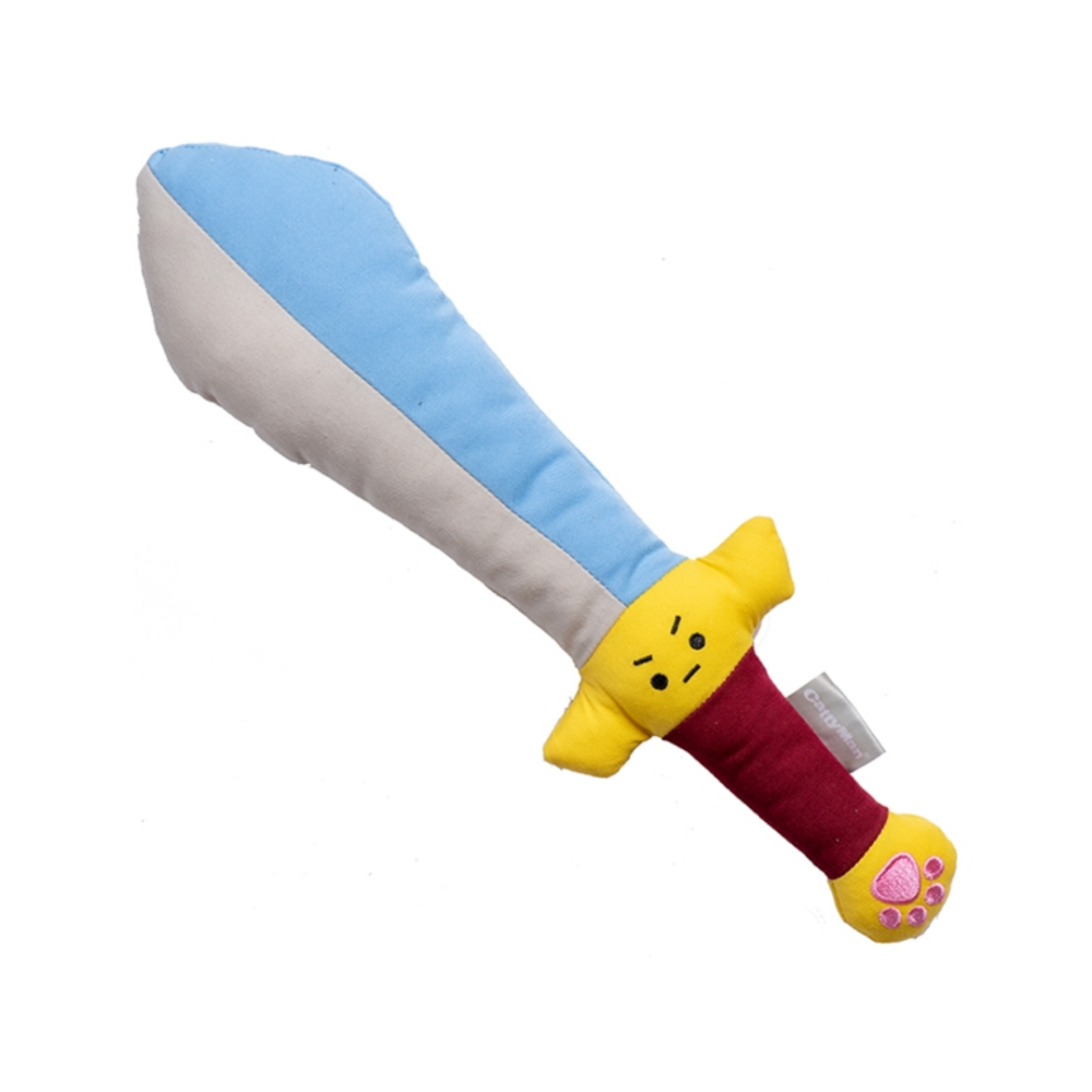 【CattyMan】貓咪踢踢玩具 勇者之劍 魔法掃把 (附木天蓼口袋) 響紙發聲 貓草包 貓抱枕 啃咬玩具 寵物玩具-細節圖2