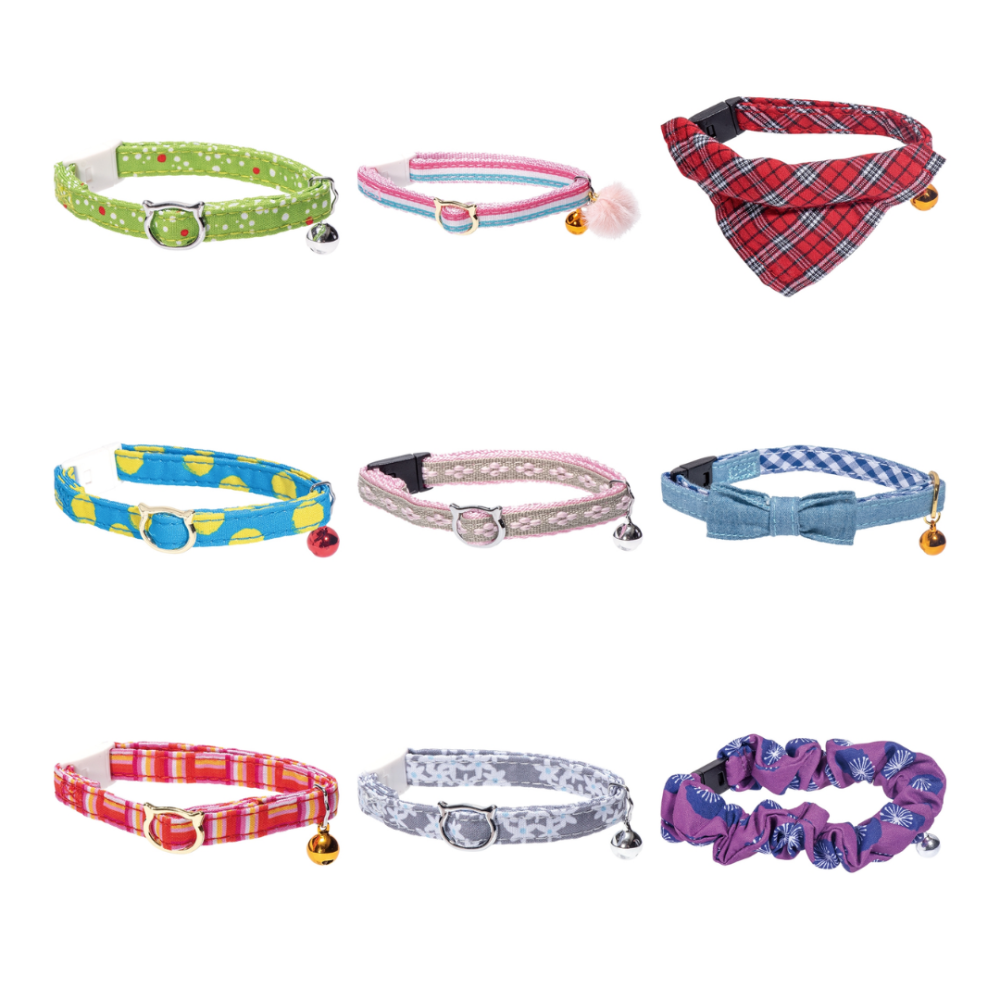 CattyMan 優雅貓項圈 貓咪安全扣項圈 寵物項圈 鈴鐺項圈 蝴蝶結 領巾 5kg內適用 貓造型扣環 Le Col-細節圖2