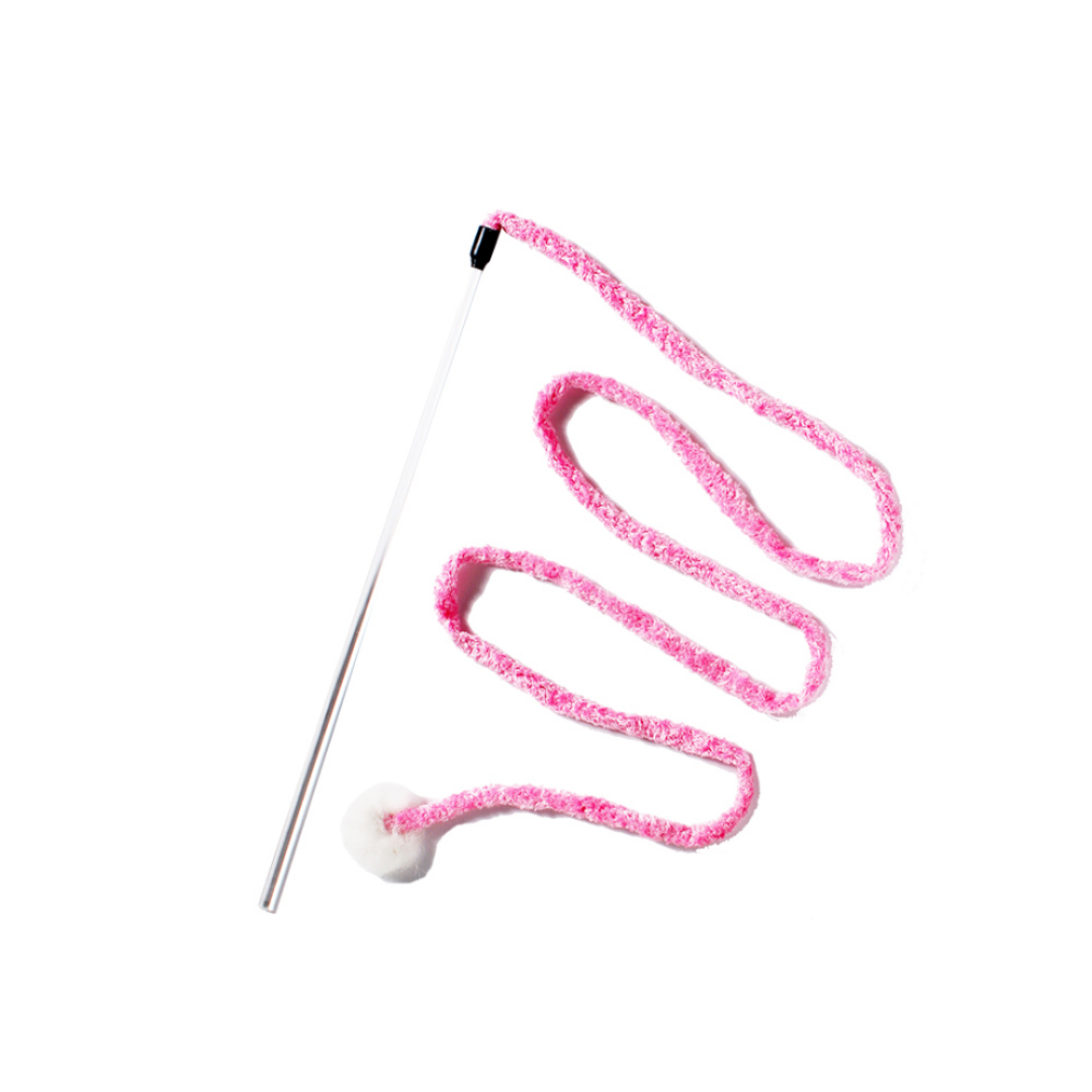 【CattyMan】超長飄帶逗貓棒 160cm 仿真尾巴 激發狩獵 (小花豹/淘氣猴) 兔毛逗貓竿 貓玩具-細節圖2