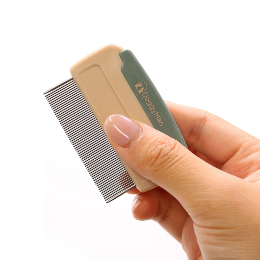 【DoggyMan】抗菌除蚤梳 BS-15｜0.15mm極密齒距 物理除蟲 圓潤針頭不傷膚 貓狗通用 臉部腳底細節梳-細節圖4