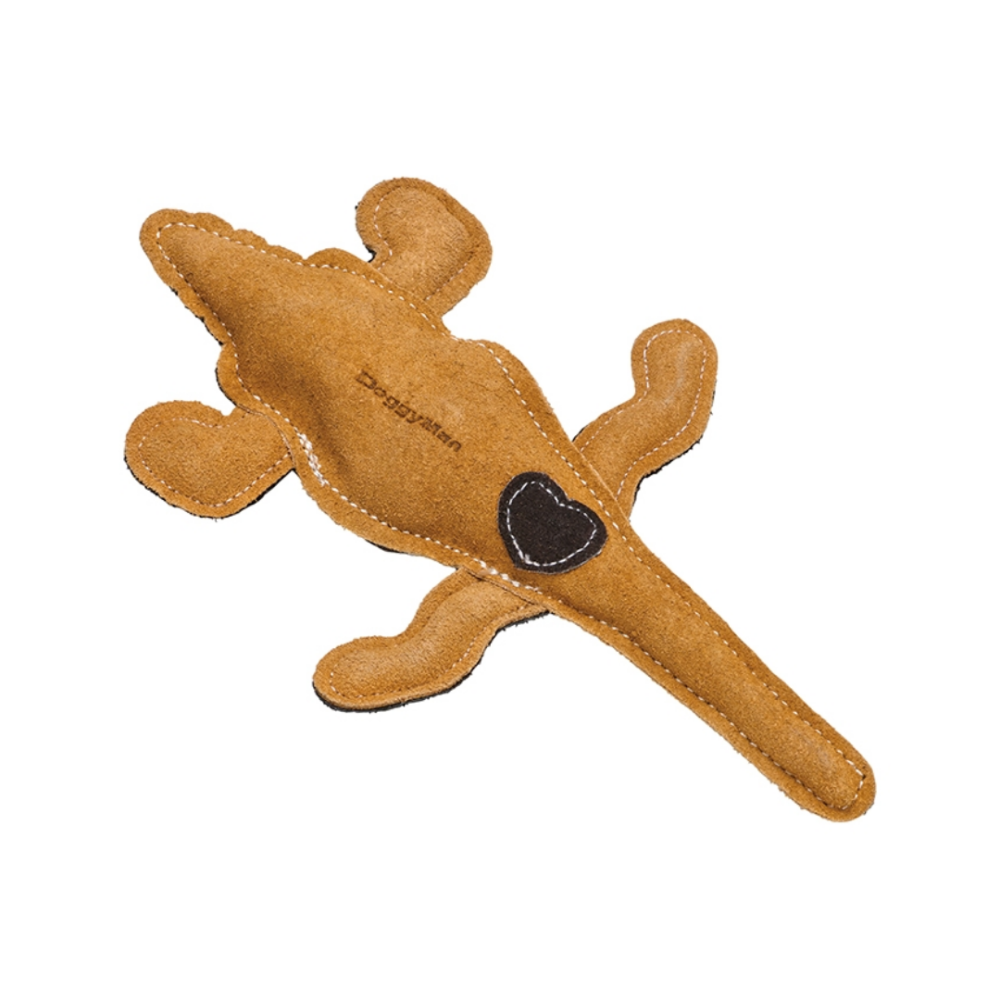 DoggyMan 多格漫 牛革動物造型發聲玩具 鱷魚 小鳥【天然皮革耐咬舒壓】狗狗玩具 寵物互動玩具 狗咬玩具 幼犬磨-細節圖3