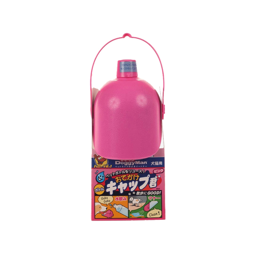 DoggyMan 寵物外出便利水壺頭 喝水沖洗兩用寶特瓶蓋 附提把 狗狗散步必備 貓咪飲水杯 禮貌清洗器 日本製造-規格圖5