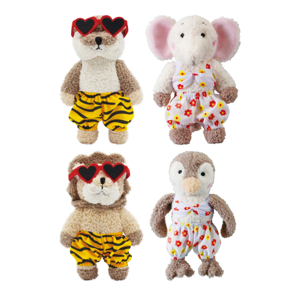 DoggyMan 寵物陪伴發聲玩具【可愛變裝系列】啾啾聲響娃娃 絨毛狗玩具 企鵝 大象 獅子 水獺-細節圖2