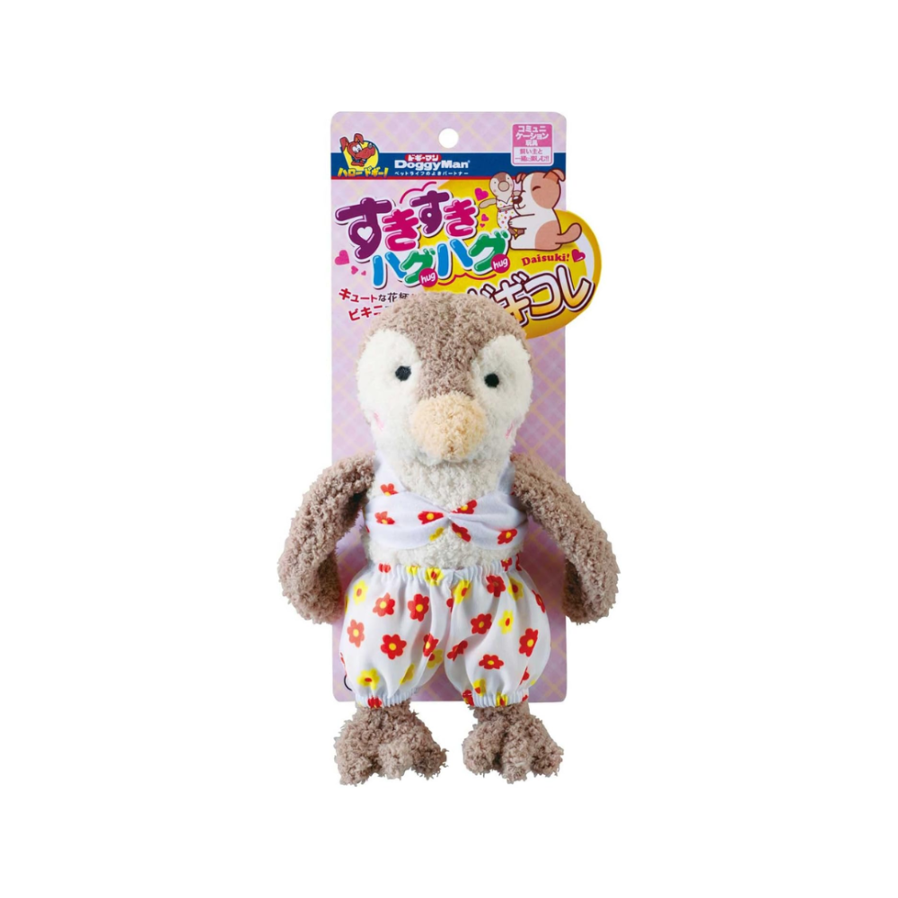 DoggyMan 寵物陪伴發聲玩具【可愛變裝系列】啾啾聲響娃娃 絨毛狗玩具 企鵝 大象 獅子 水獺-規格圖4